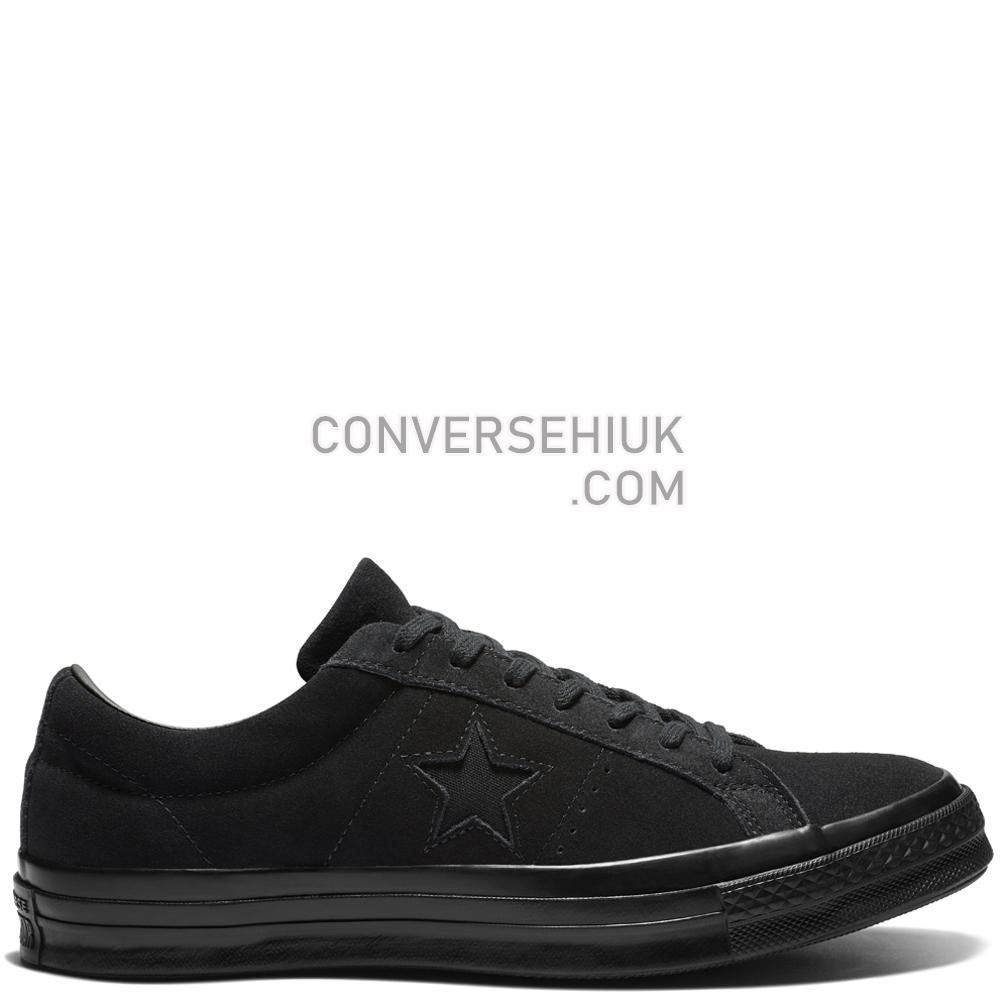 Converse One Star Suede Triple Black Low Top Black/Black/Black 162950C Shoes