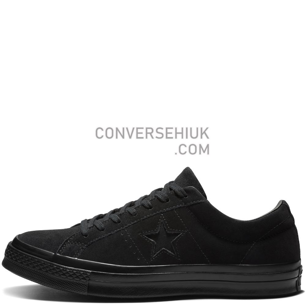 Converse One Star Suede Triple Black Low Top Black/Black/Black 162950C Shoes