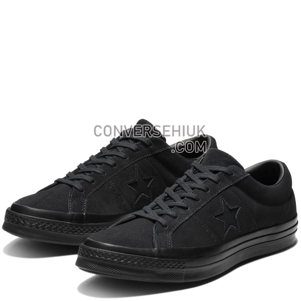 Converse One Star Suede Triple Black Low Top Black/Black/Black 162950C Shoes