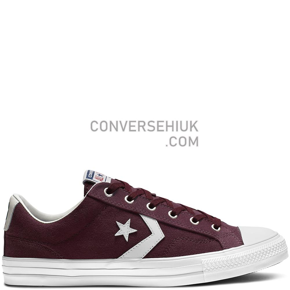 Converse Star Player Low Top Dark/Burgundy/White/Mouse 163960C Shoes