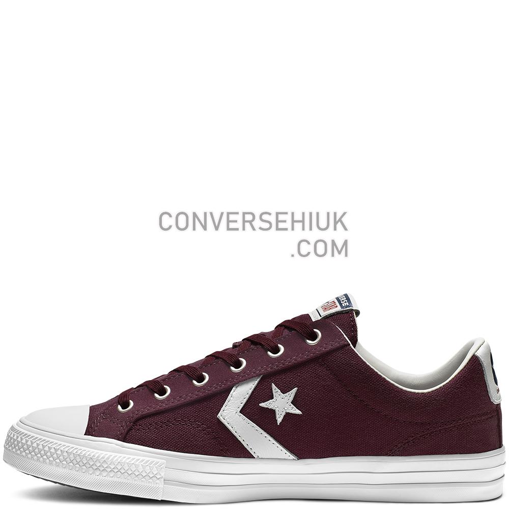 Converse Star Player Low Top Dark/Burgundy/White/Mouse 163960C Shoes