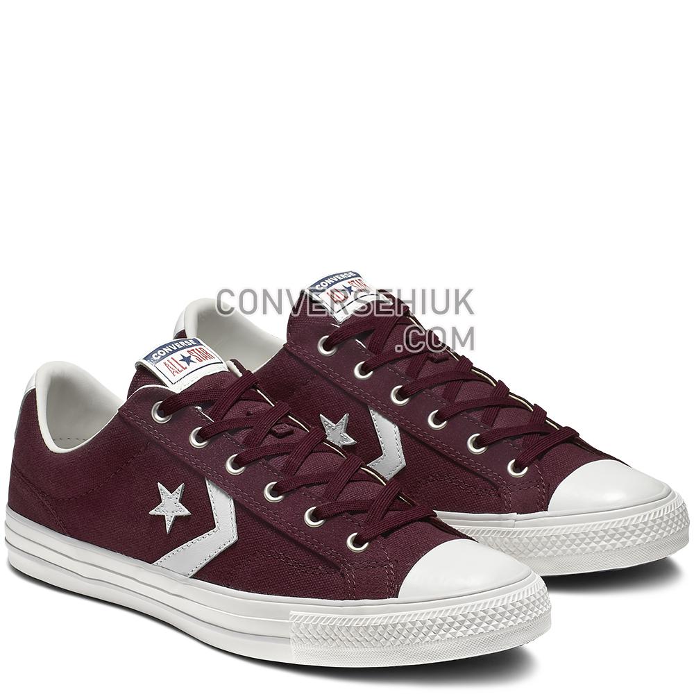 Converse Star Player Low Top Dark/Burgundy/White/Mouse 163960C Shoes