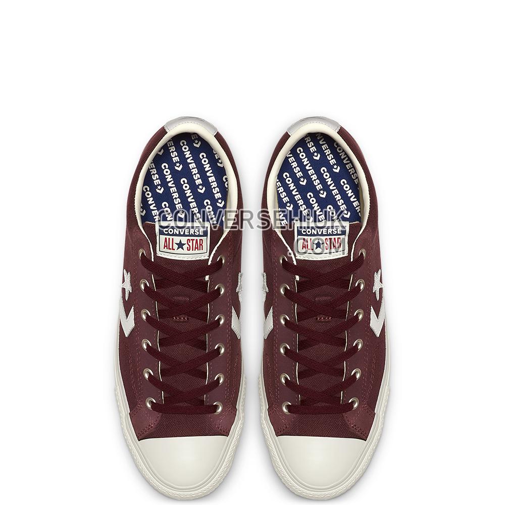 Converse Star Player Low Top Dark/Burgundy/White/Mouse 163960C Shoes