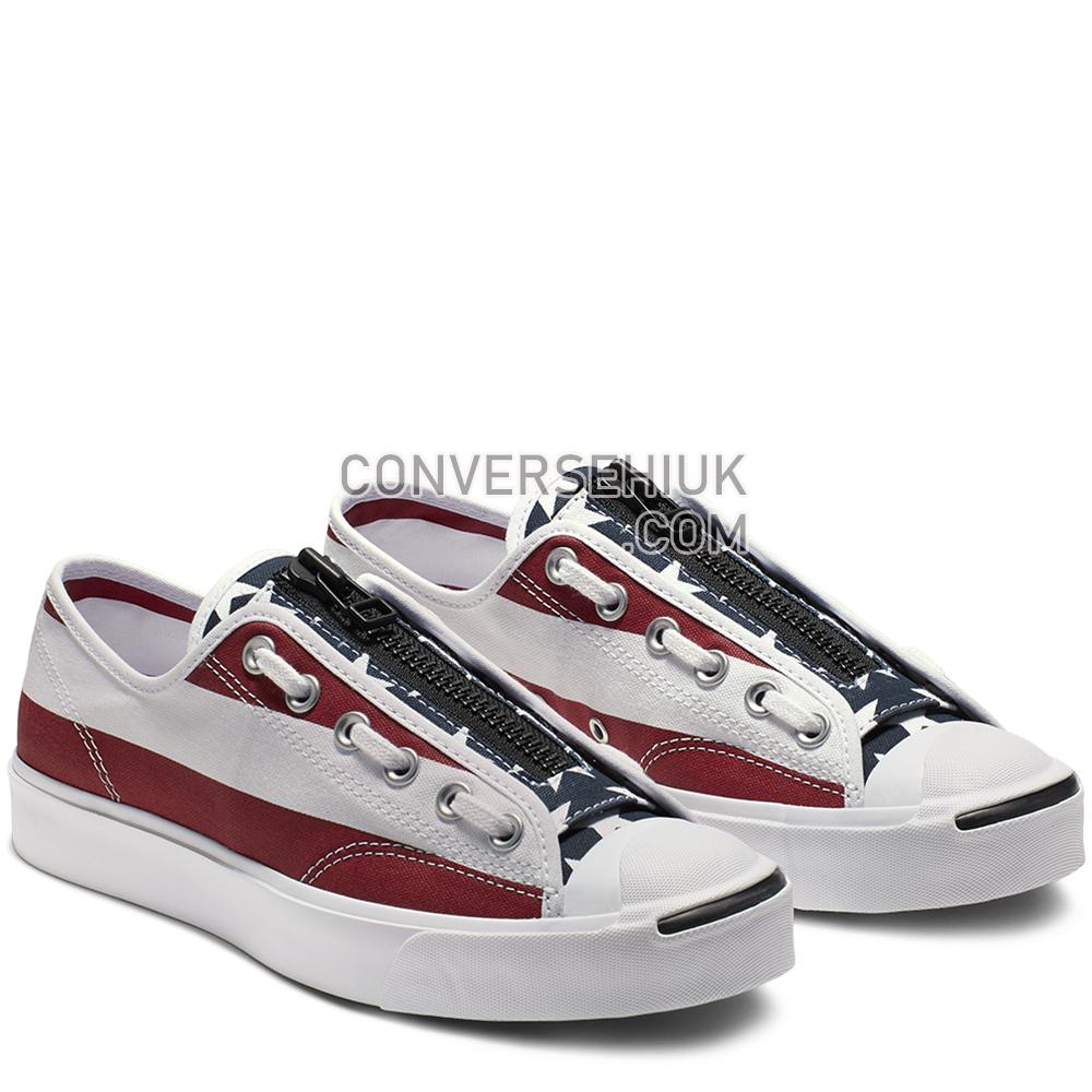 Converse x TheSoloist Jack Purcell Zip Low-Top White/Garnet/Mood/Indigo 164836C Shoes