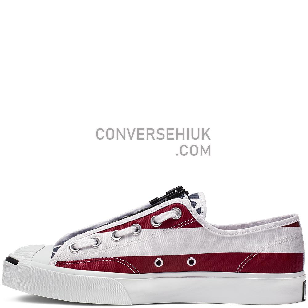 Converse x TheSoloist Jack Purcell Zip Low-Top White/Garnet/Mood/Indigo 164836C Shoes