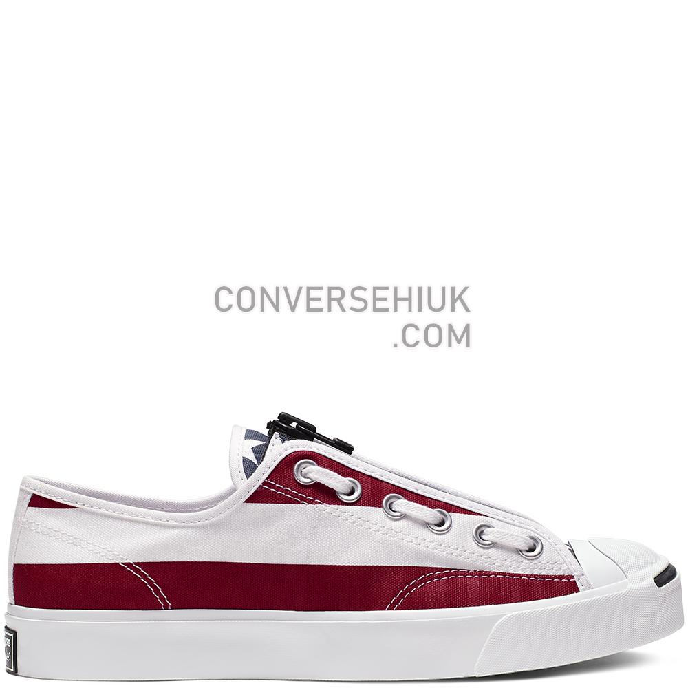 Converse x TheSoloist Jack Purcell Zip Low-Top White/Garnet/Mood/Indigo 164836C Shoes