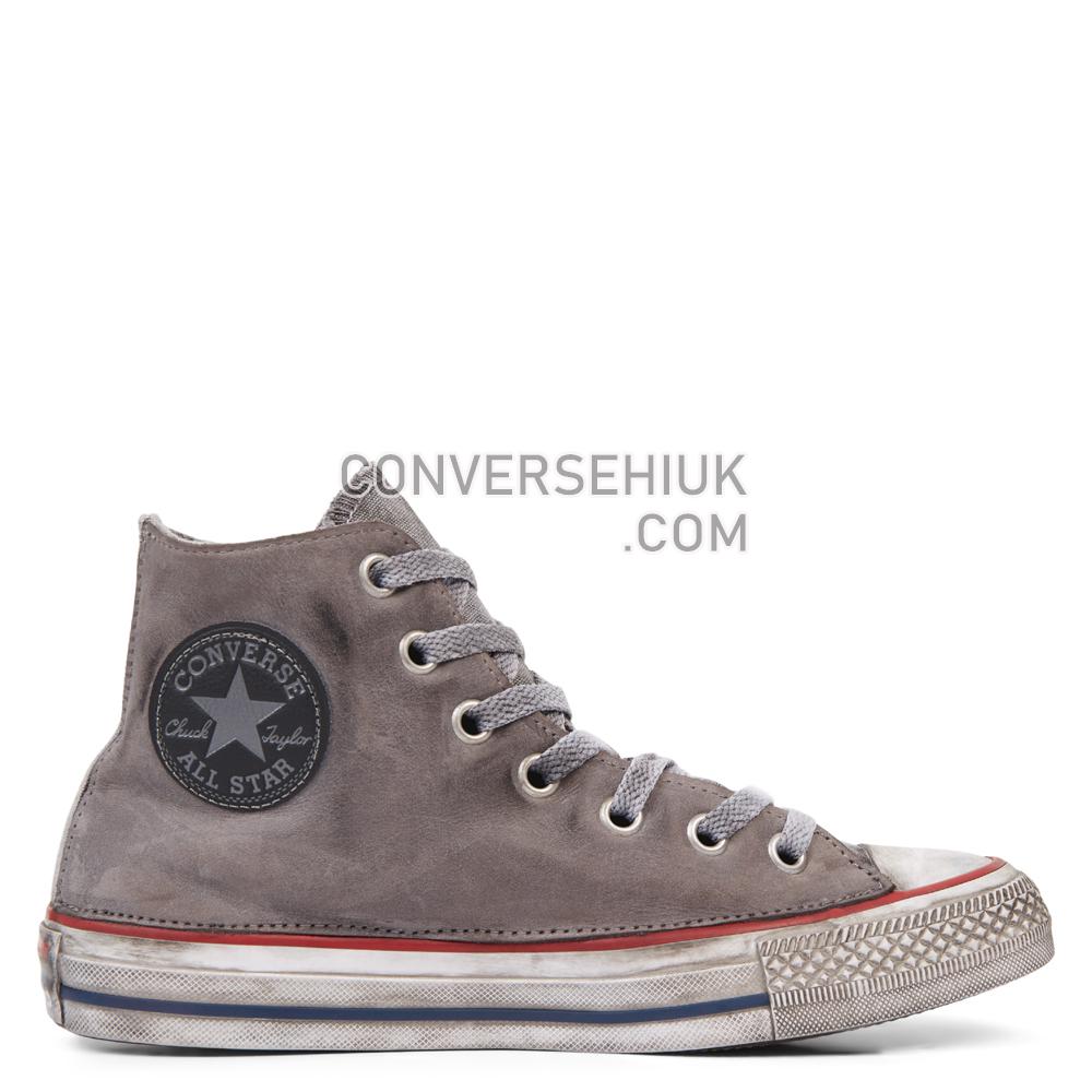 Converse Chuck Taylor All Star Premium Vintage Leather High Top Optical/White/Grey/Vintage 165775C Shoes