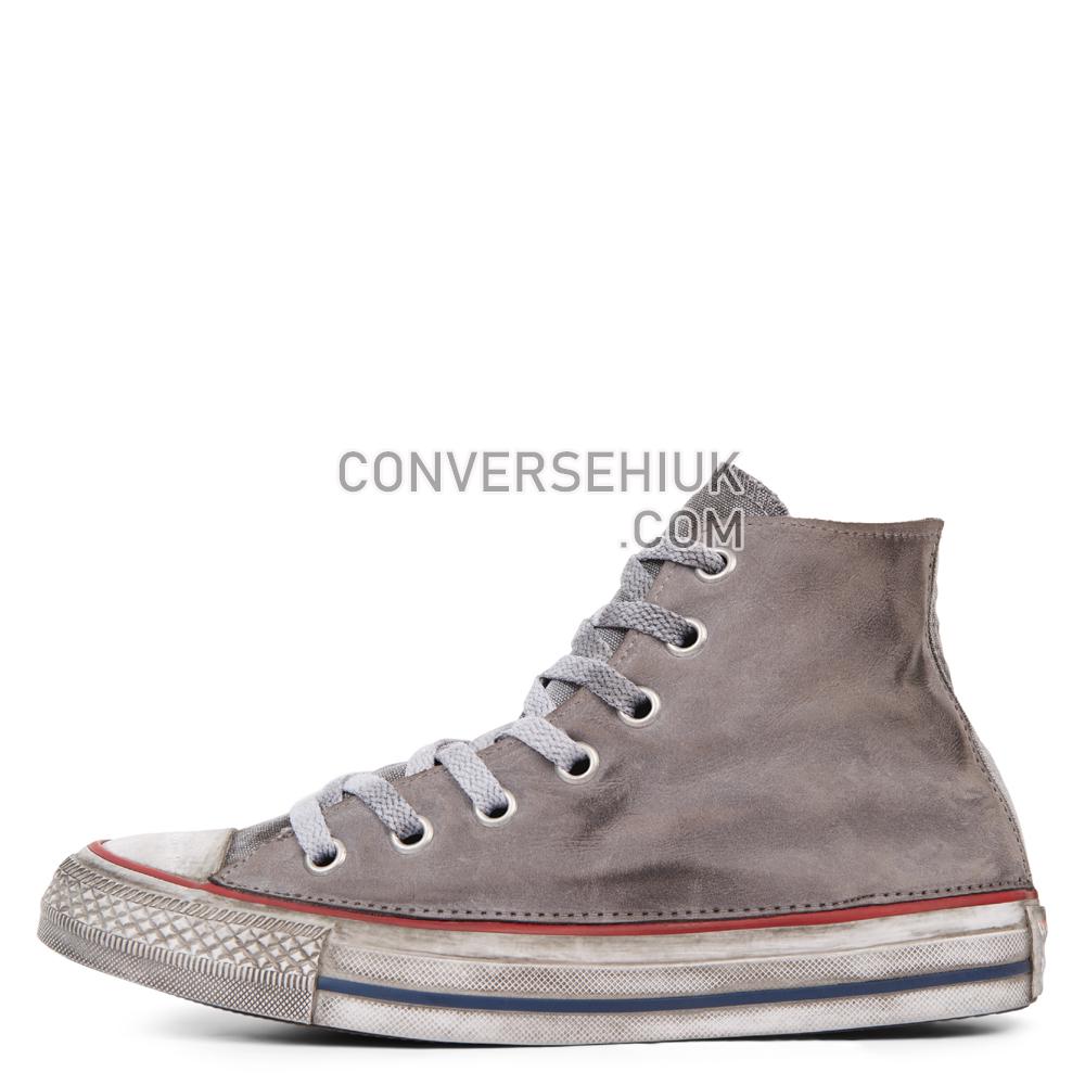 Converse Chuck Taylor All Star Premium Vintage Leather High Top Optical/White/Grey/Vintage 165775C Shoes