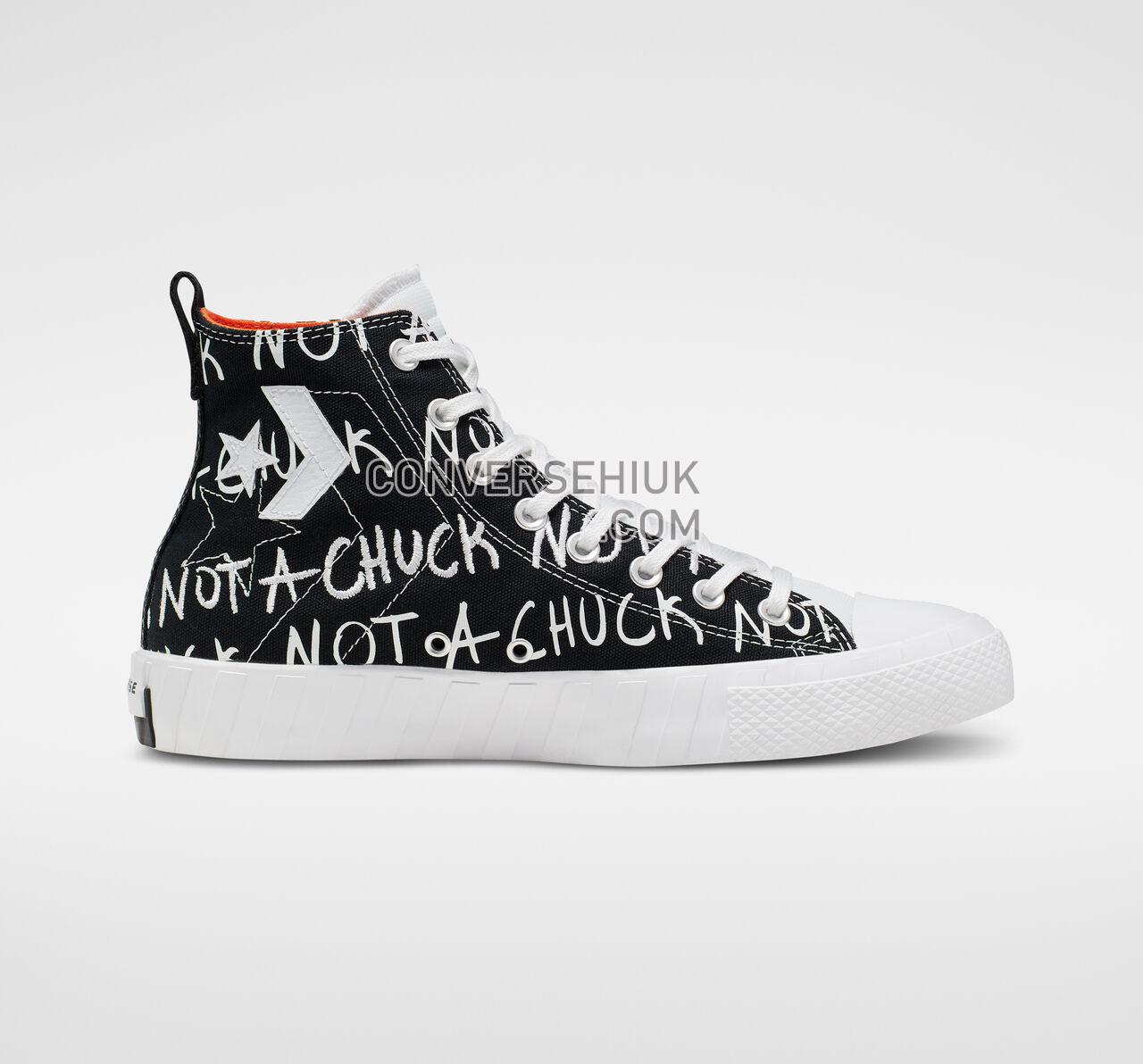 Converse UNT1TL3D High Top Black/White/Bold Mandarin 166502C Shoes