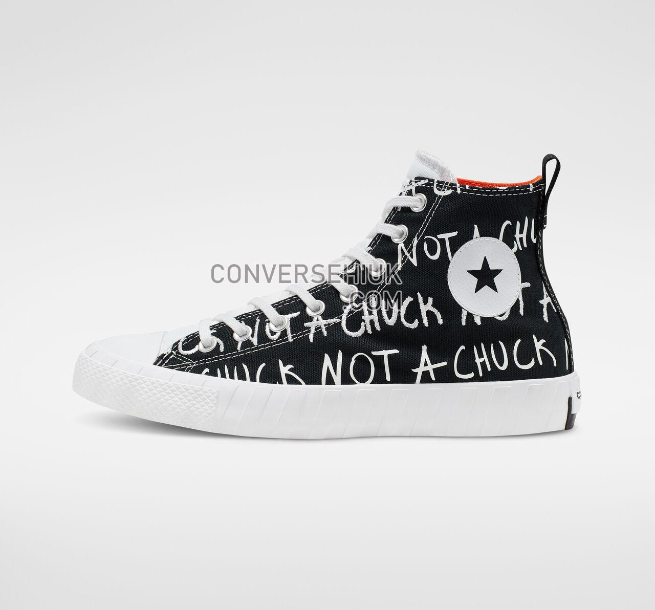 Converse UNT1TL3D High Top Black/White/Bold Mandarin 166502C Shoes