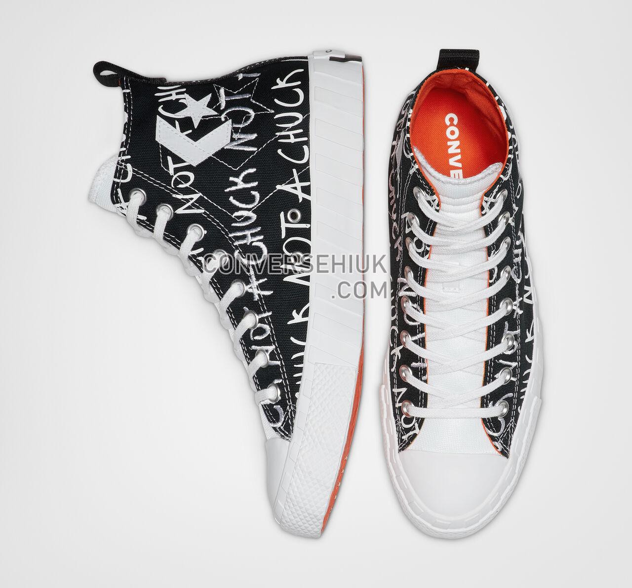 Converse UNT1TL3D High Top Black/White/Bold Mandarin 166502C Shoes