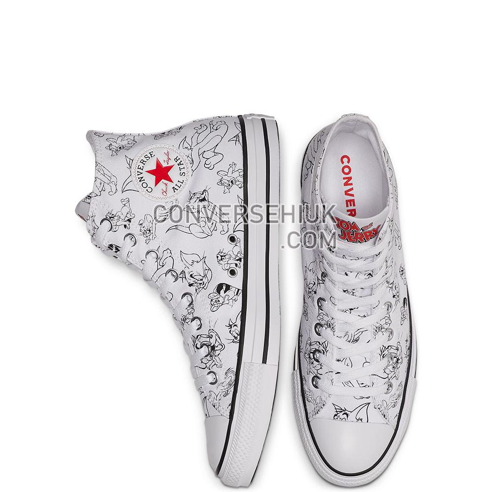 Converse Tom and Jerry Chuck Taylor All Star High Top White/Multi/Red 165736C Shoes