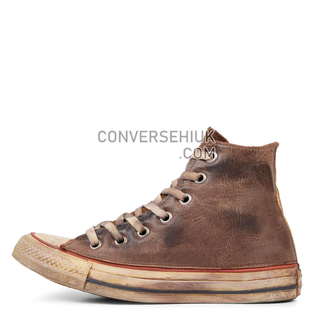 Converse Chuck Taylor All Star Premium Vintage Leather High Top Optical/White/Brown/Vintage 165772C Shoes