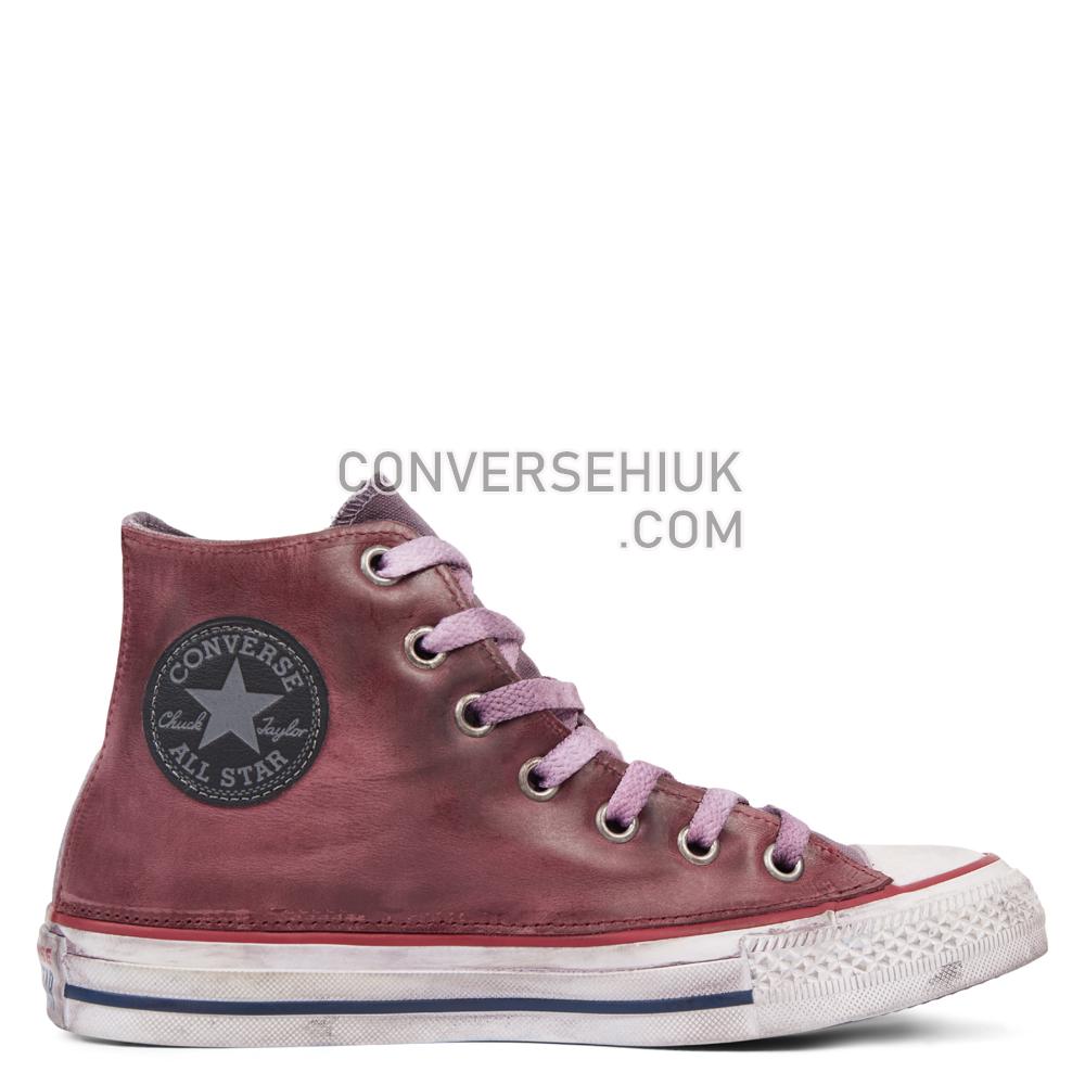 Converse Chuck Taylor All Star Premium Vintage Leather High Top Optical/White/Red/Vintage 165774C Shoes