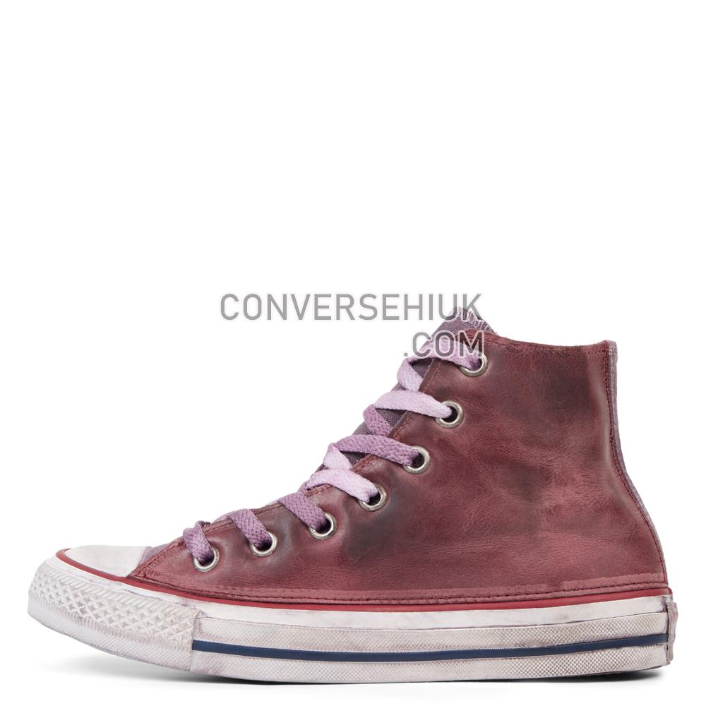 Converse Chuck Taylor All Star Premium Vintage Leather High Top Optical/White/Red/Vintage 165774C Shoes