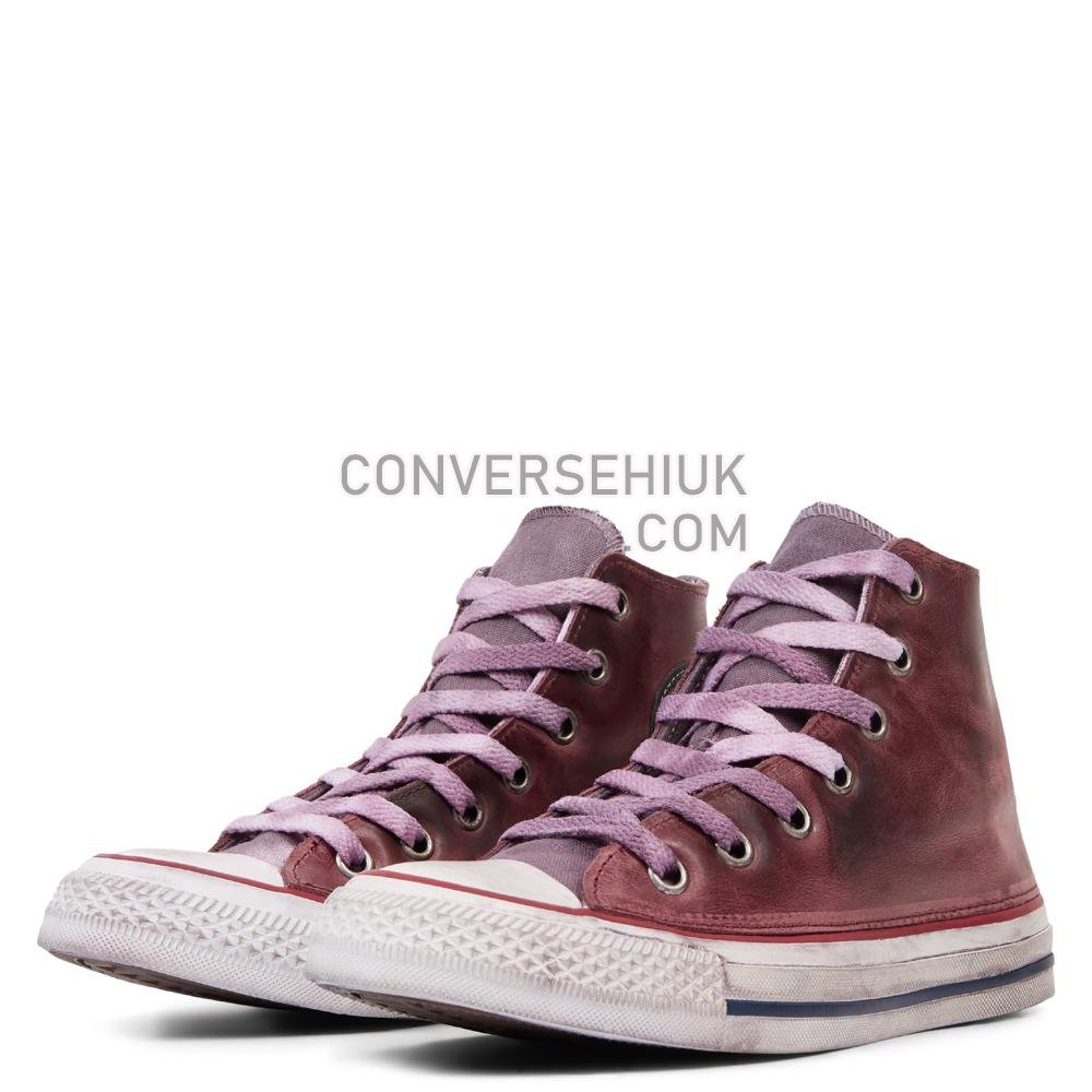 Converse Chuck Taylor All Star Premium Vintage Leather High Top Optical/White/Red/Vintage 165774C Shoes