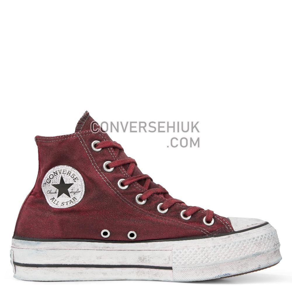 Converse Chuck Taylor All Star Canvas Rust Platform High Top White/Rust/Maroon 565761C Shoes