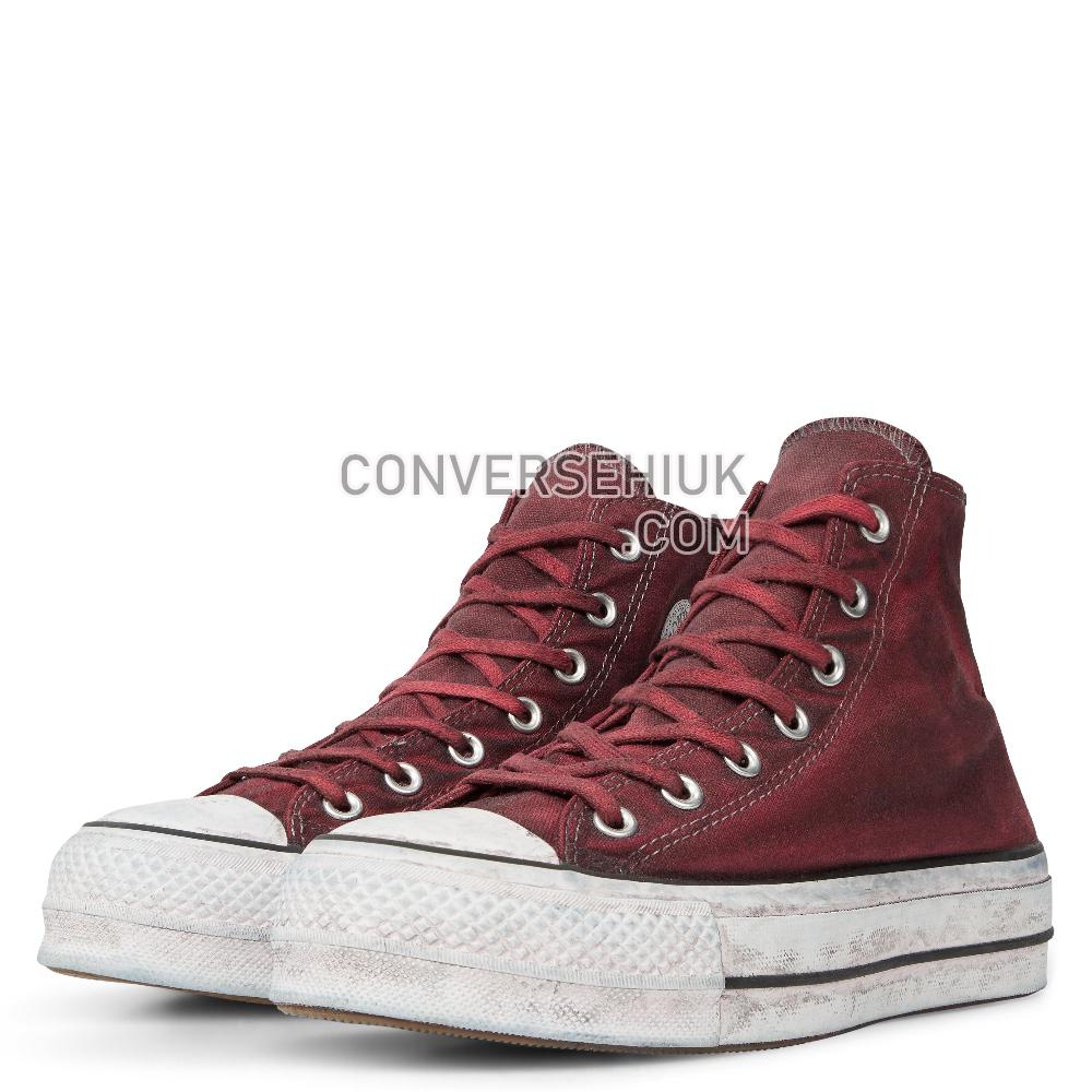 Converse Chuck Taylor All Star Canvas Rust Platform High Top White/Rust/Maroon 565761C Shoes