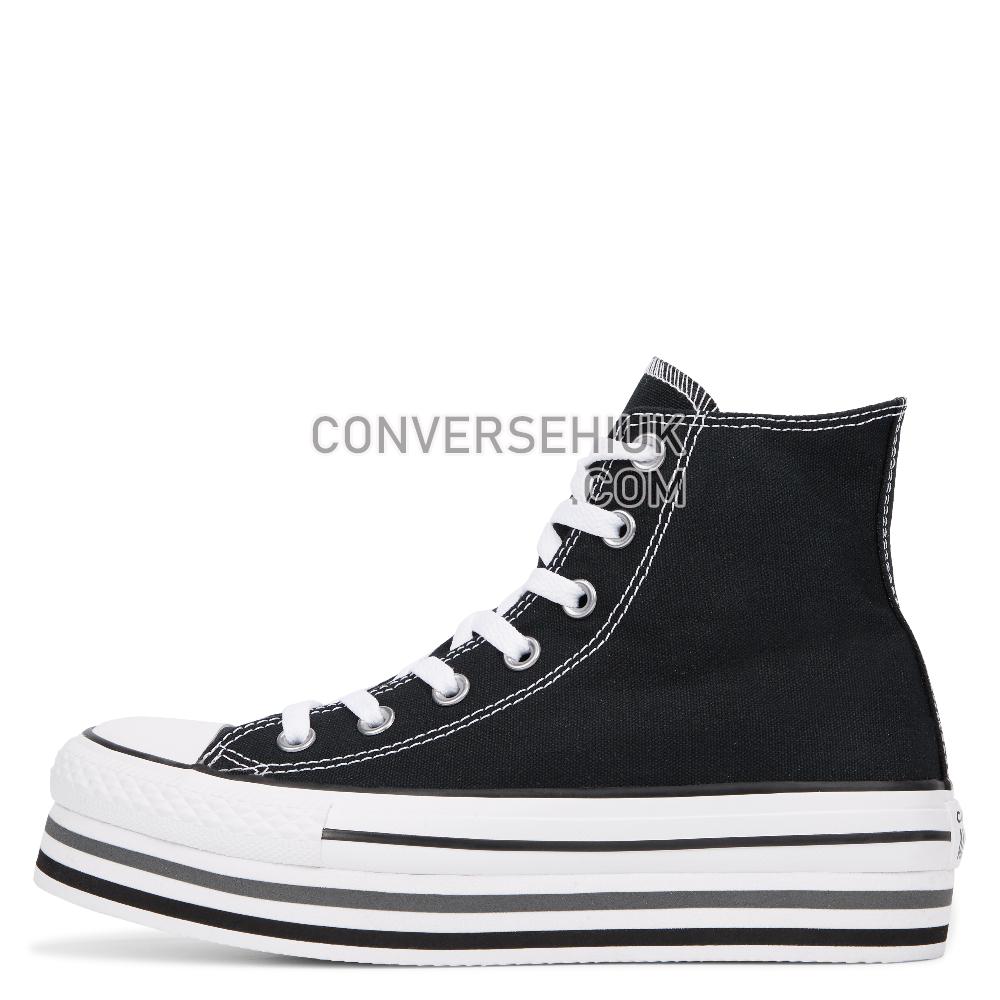 Converse Chuck Taylor All Star Lift High Top Black/White/Thunder 564486C Shoes