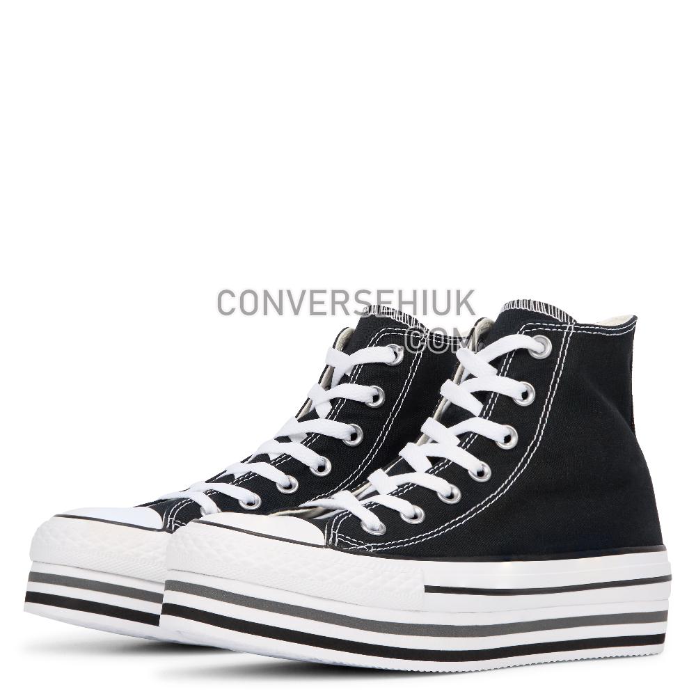 Converse Chuck Taylor All Star Lift High Top Black/White/Thunder 564486C Shoes