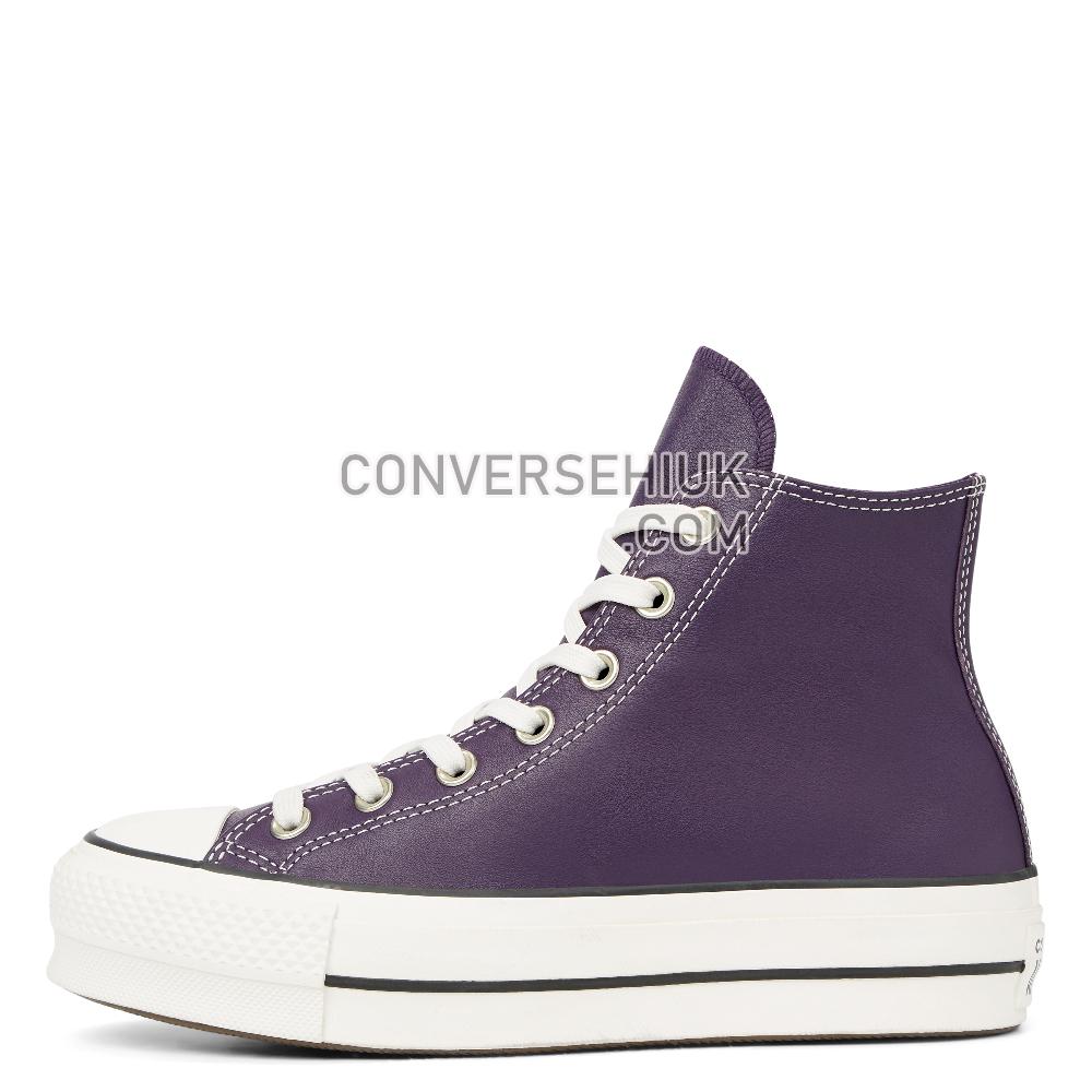 Converse Chuck Taylor All Star Platform Leather High Top Grand/Purple/White/Black 565852C Shoes