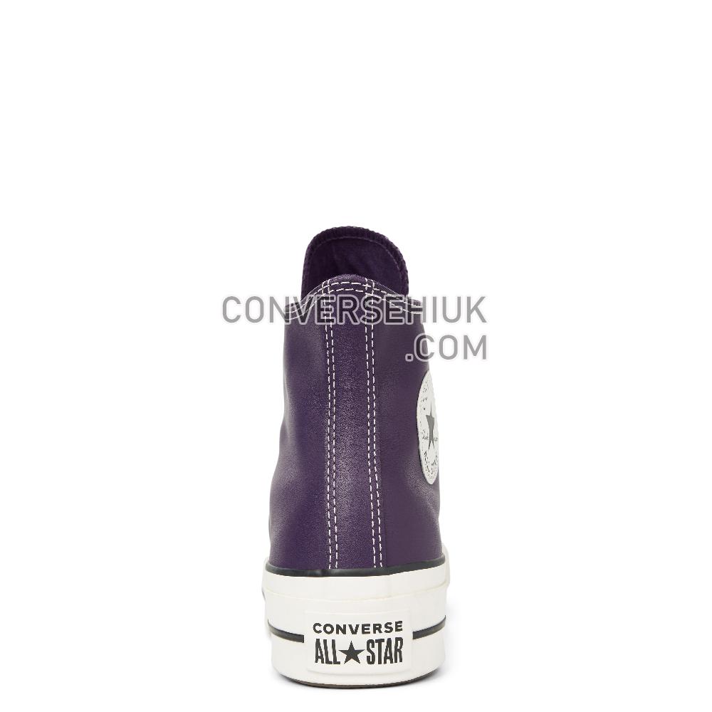 Converse Chuck Taylor All Star Platform Leather High Top Grand/Purple/White/Black 565852C Shoes