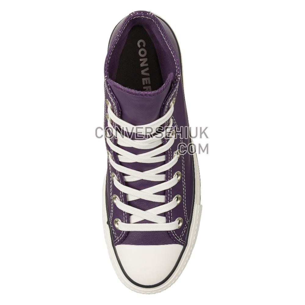 Converse Chuck Taylor All Star Platform Leather High Top Grand/Purple/White/Black 565852C Shoes