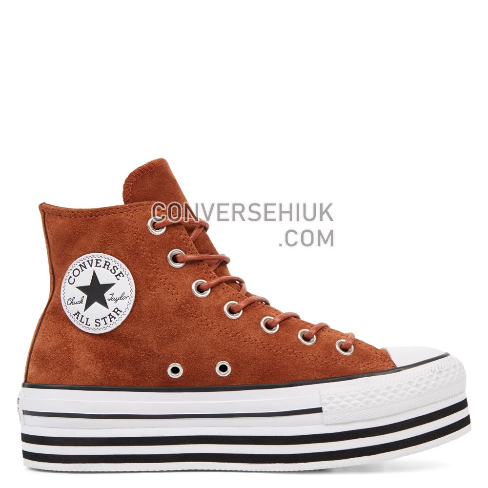 Converse Chuck Taylor All Star Platform Suede High Top Cinnamon/White/Black 565830C Shoes