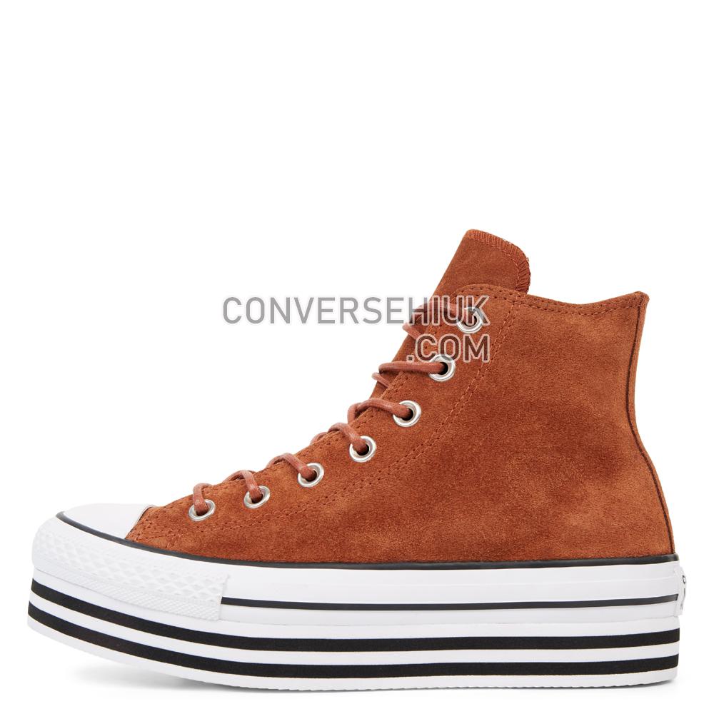 Converse Chuck Taylor All Star Platform Suede High Top Cinnamon/White/Black 565830C Shoes