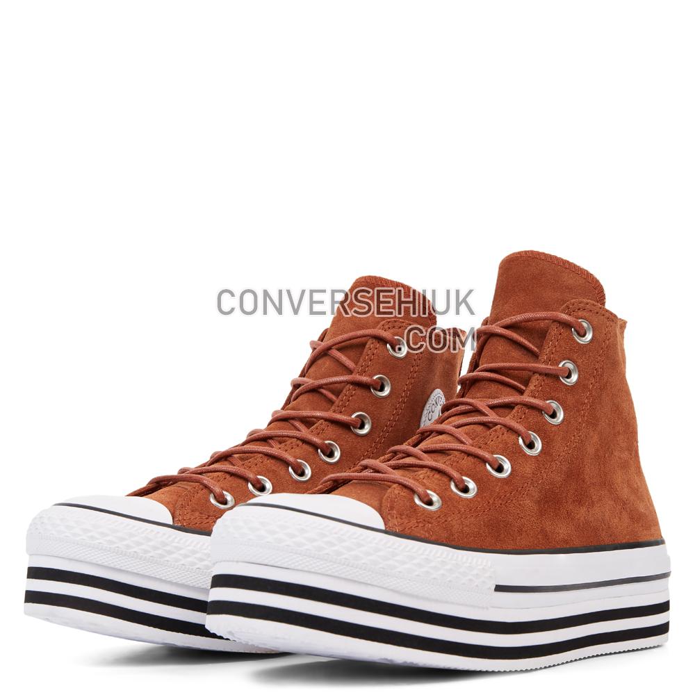 Converse Chuck Taylor All Star Platform Suede High Top Cinnamon/White/Black 565830C Shoes