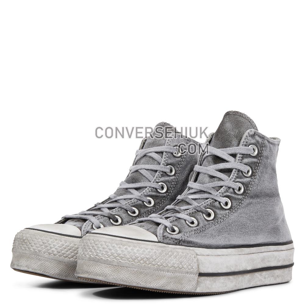 Converse Chuck Taylor All Star Lift Smoked Canvas High Top Gray/Gray/White 563113C Shoes