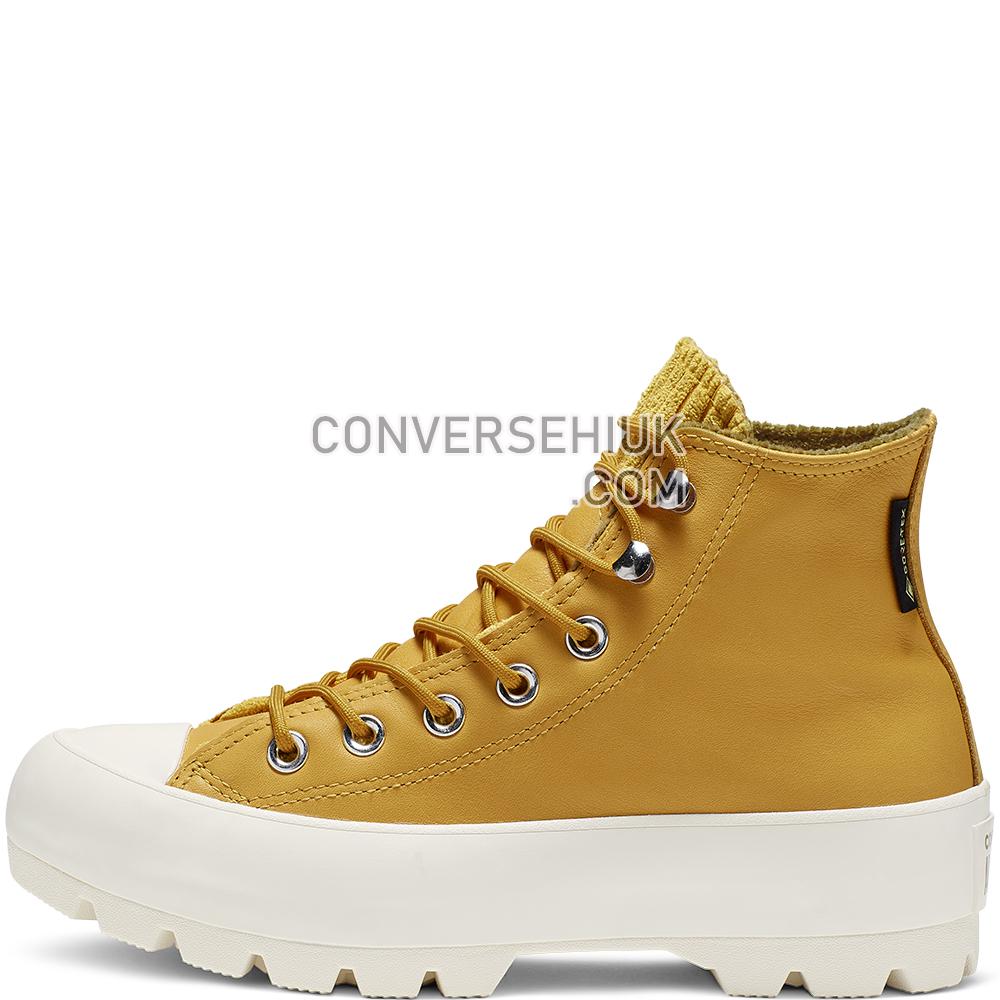 Converse Chuck Taylor All Star Lugged Waterproof Leather High Top Gold/Dart/Olive/Flak/Egret 565005C Shoes