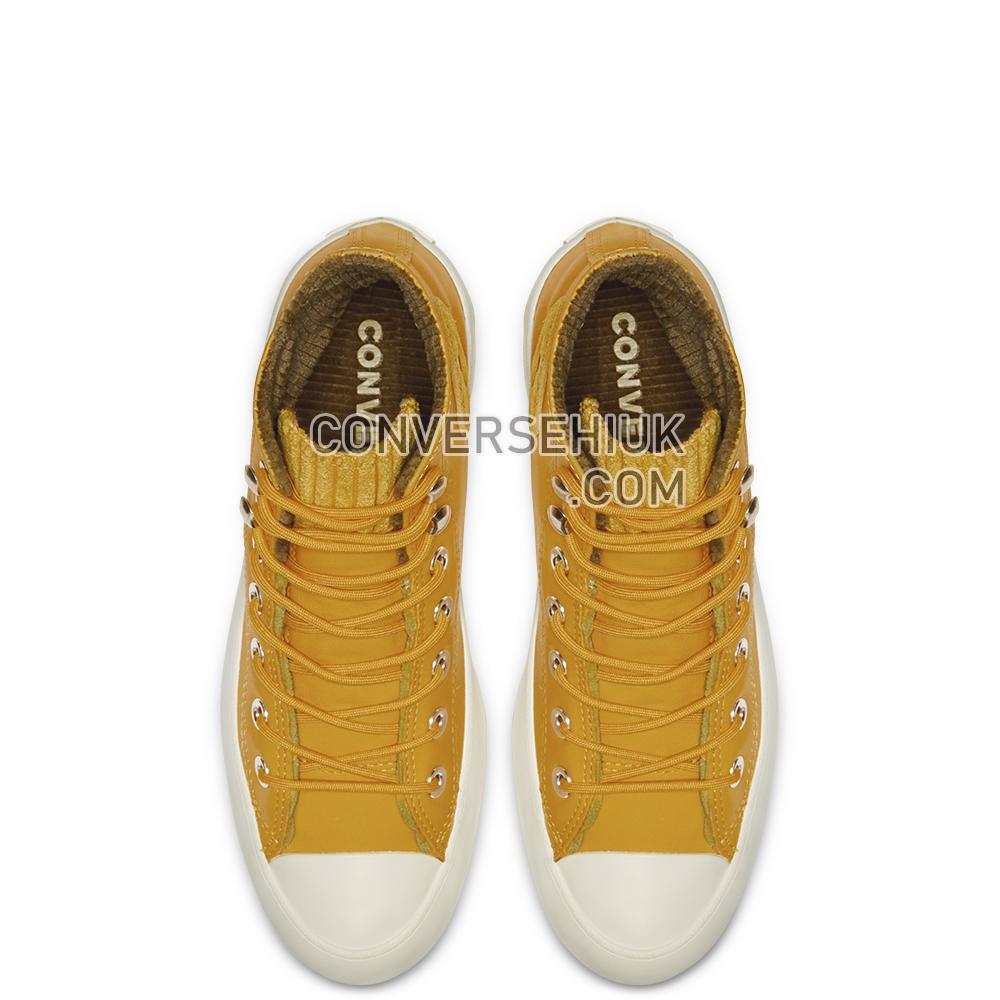 Converse Chuck Taylor All Star Lugged Waterproof Leather High Top Gold/Dart/Olive/Flak/Egret 565005C Shoes