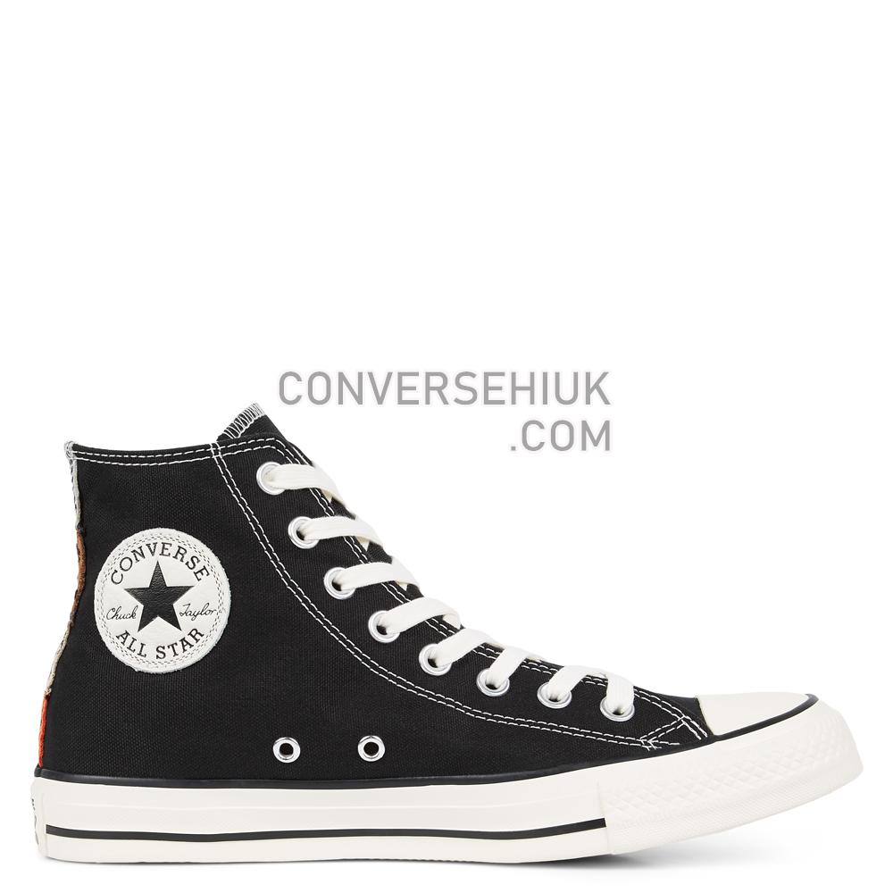 Converse Chuck Taylor All Star Animal Print Suede High-Top Black/Egret/Orange 165552C Shoes