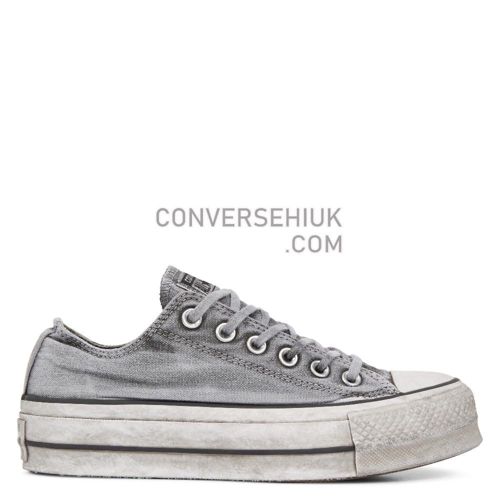 Converse Chuck Taylor All Star Lift Smoked Canvas Low Top Gray/Gray/White 563112C Shoes