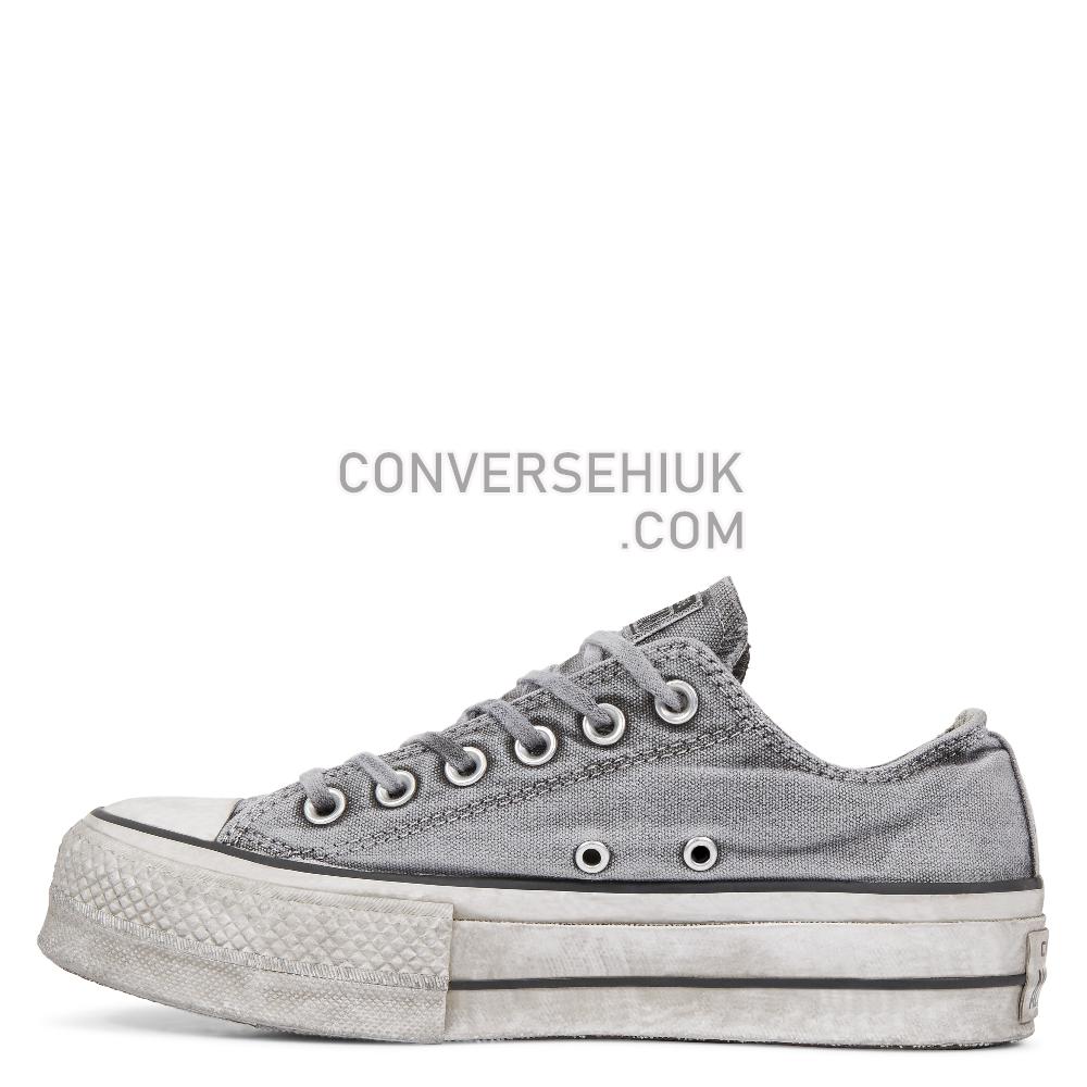 Converse Chuck Taylor All Star Lift Smoked Canvas Low Top Gray/Gray/White 563112C Shoes