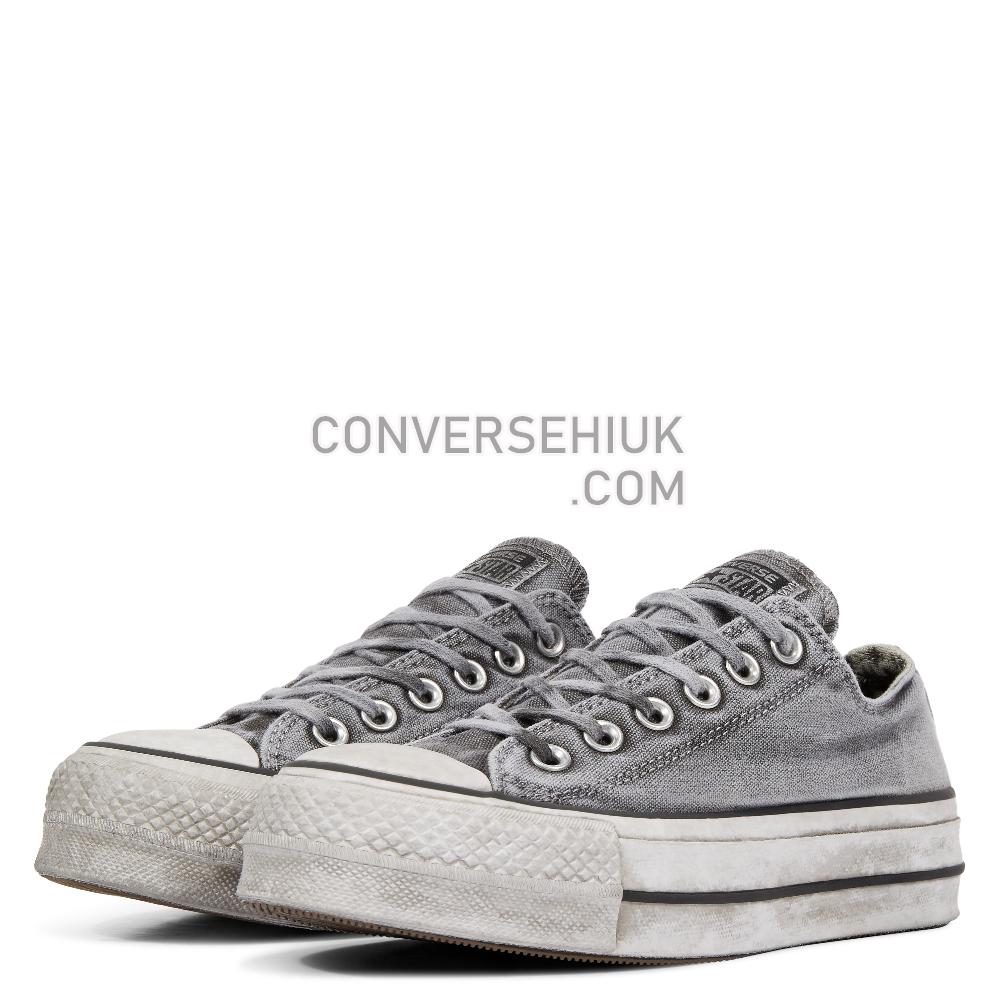 Converse Chuck Taylor All Star Lift Smoked Canvas Low Top Gray/Gray/White 563112C Shoes