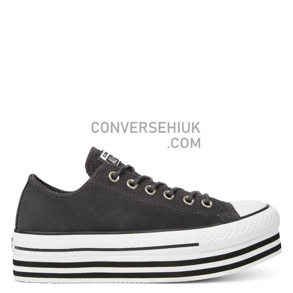 Converse Chuck Taylor All Star Platform Suede Low Top Almost/Black/White/Black 565832C Shoes