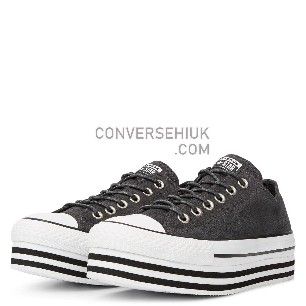 Converse Chuck Taylor All Star Platform Suede Low Top Almost/Black/White/Black 565832C Shoes