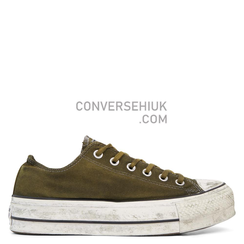 Converse Chuck Taylor All Star Canvas Rust Platform Low Top White/Rust/Green 565763C Shoes