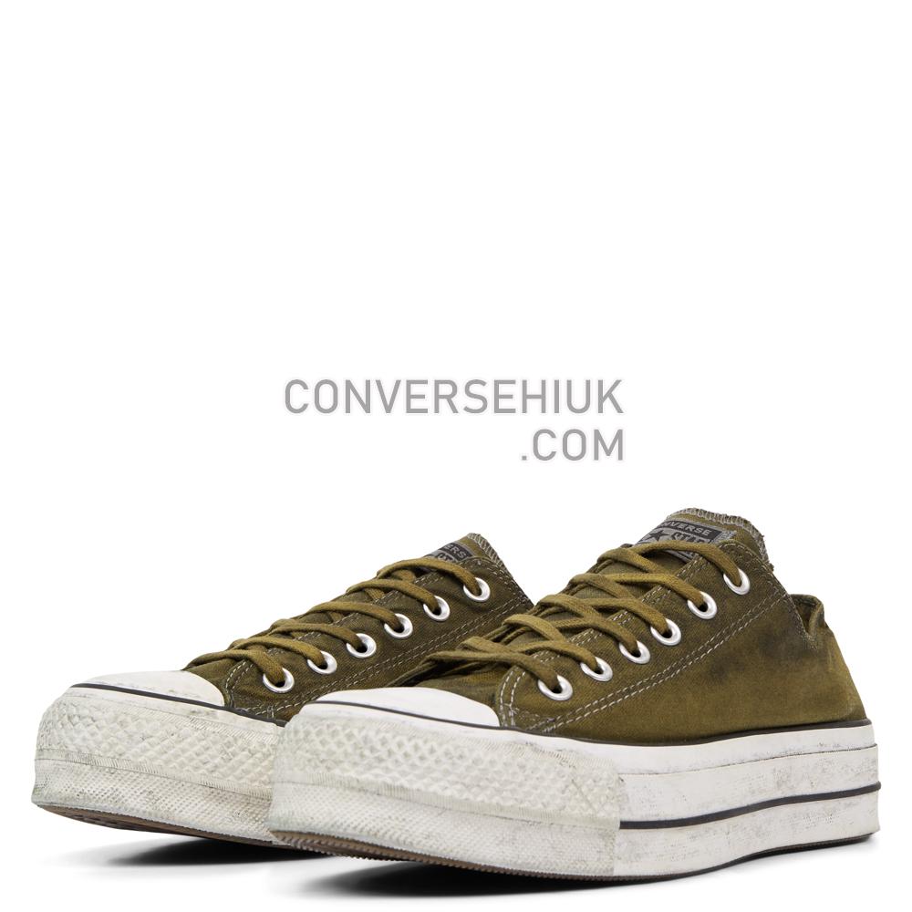 Converse Chuck Taylor All Star Canvas Rust Platform Low Top White/Rust/Green 565763C Shoes