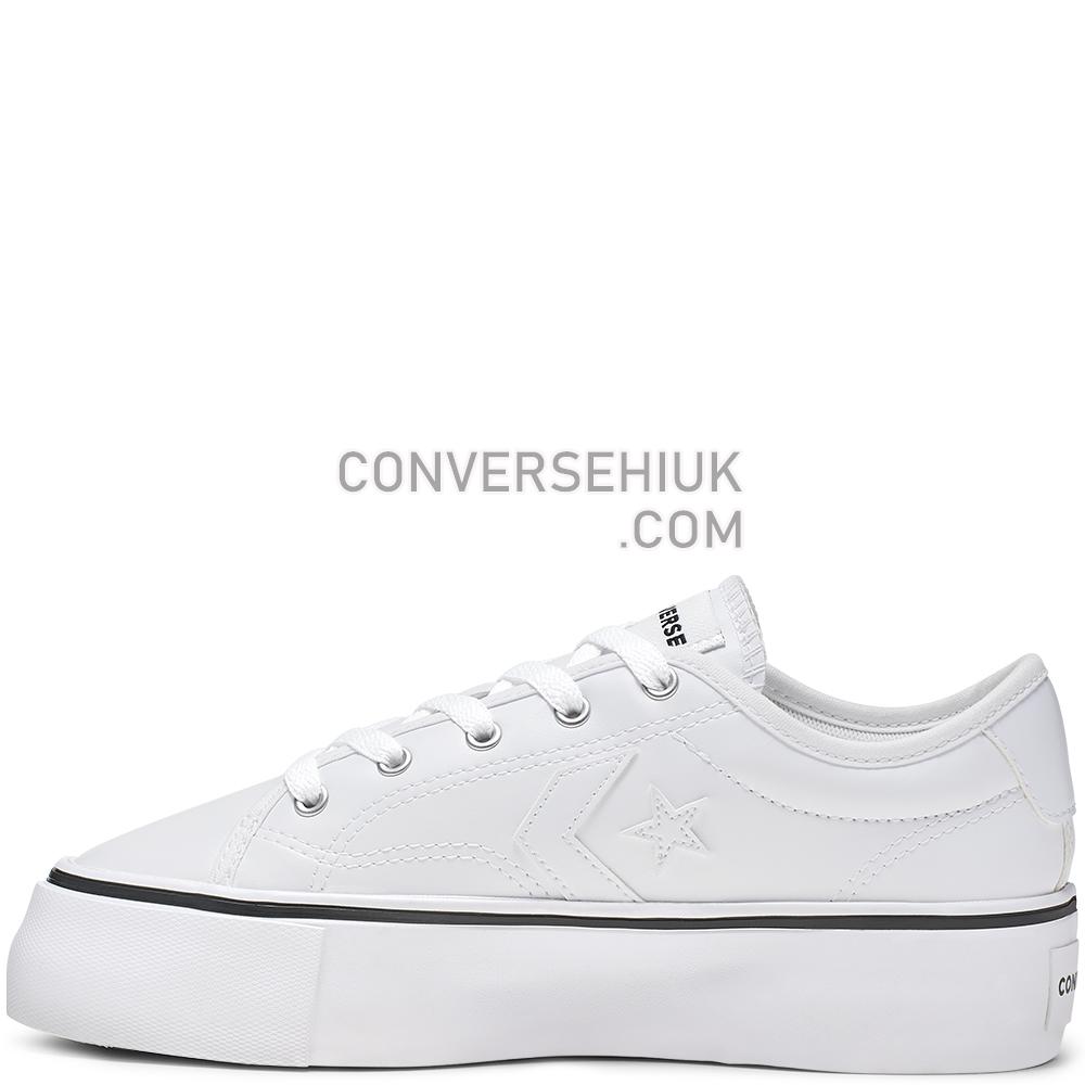 Converse Star Replay Platform Low Top White/White/Black 565250C Shoes