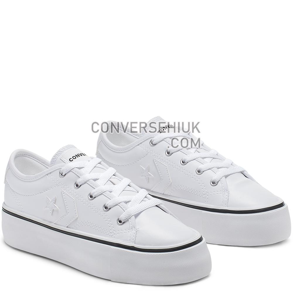 Converse Star Replay Platform Low Top White/White/Black 565250C Shoes