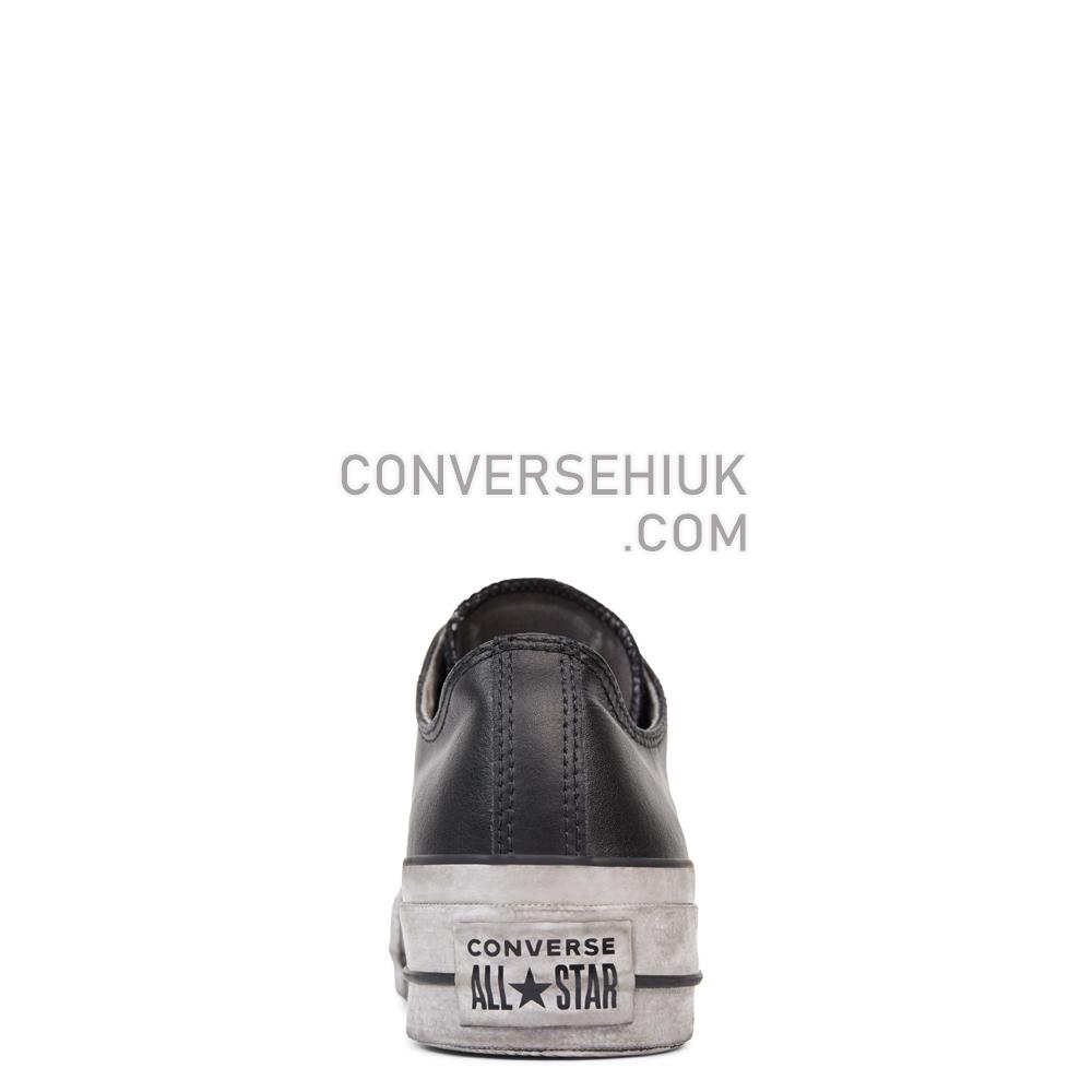 Converse Chuck Taylor All Star Leather Smoke Platform Low Top Black/Black/Smoke/In 562910C Shoes