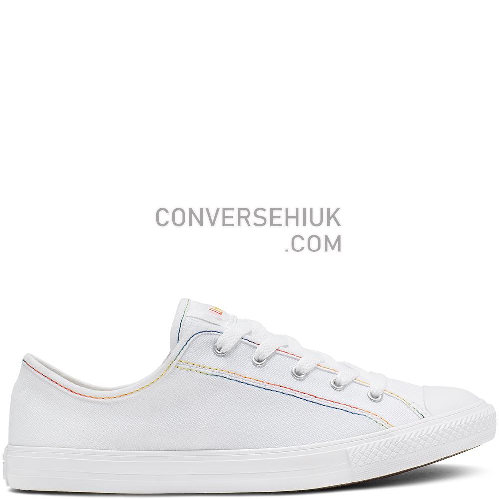 Converse Chuck Taylor All Star Dainty Rainbow Low Top White/Yellow/White 564979C Shoes