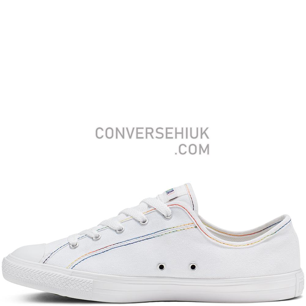 Converse Chuck Taylor All Star Dainty Rainbow Low Top White/Yellow/White 564979C Shoes