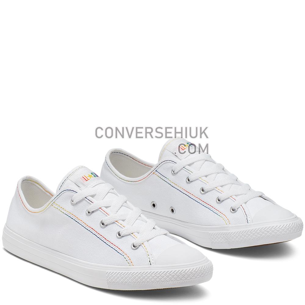 Converse Chuck Taylor All Star Dainty Rainbow Low Top White/Yellow/White 564979C Shoes