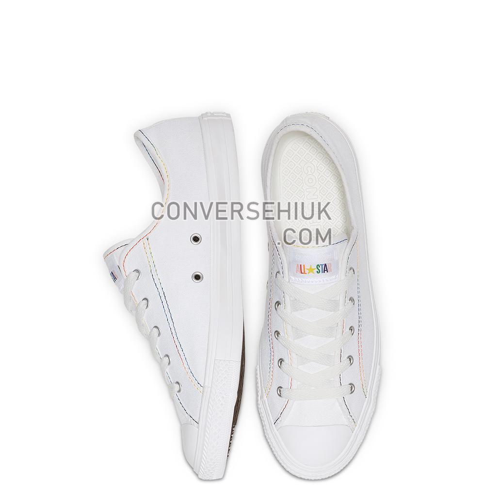 Converse Chuck Taylor All Star Dainty Rainbow Low Top White/Yellow/White 564979C Shoes