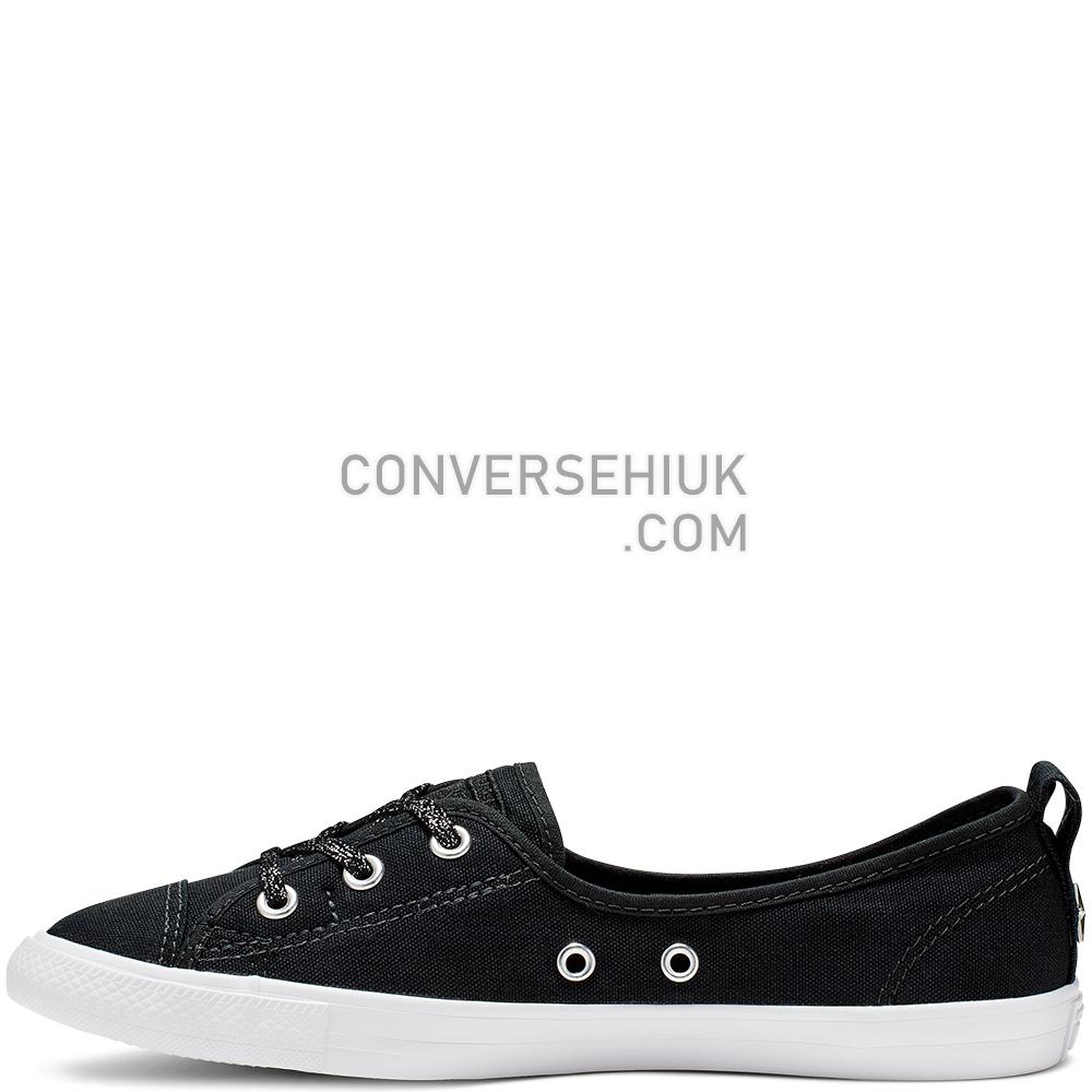 Converse Chuck Taylor All Star Ballet Lace Slip Black/Silver/White 564987C Shoes