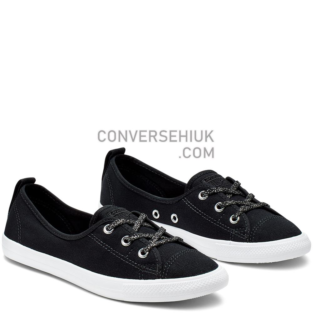 Converse Chuck Taylor All Star Ballet Lace Slip Black/Silver/White 564987C Shoes